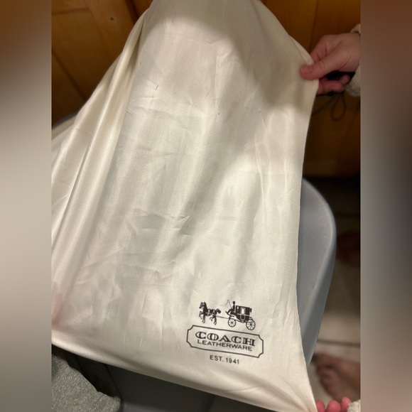 Purple Coach Madison Gathered Sateen Signature Maggie Shoulder Bag - Picture 7 of 7